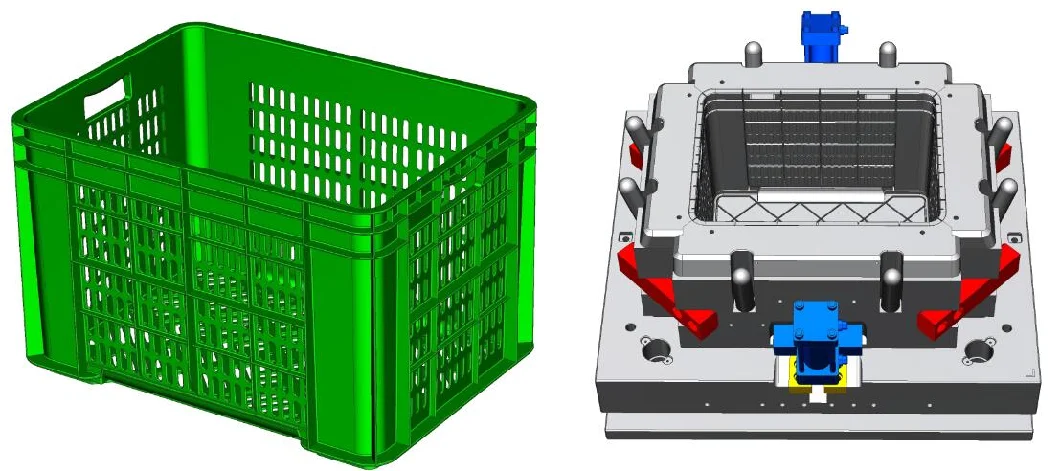 Factory Beer and Fruit Vegetable Crate Plastic Injection Box Mould